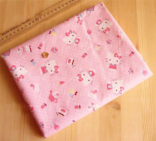 kawaii Hello Kitty fabric kawaii cute Hello Kitty Sanrio fabric Japan Stoff Punkte dots