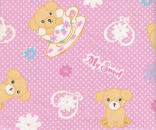 Stoff kawaii Hunde Dogs Stoff kawaii fabric cute Hunde dogs doggie polka dots