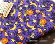 Halloween Fabric Bat Pumpkin Stars