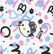 weisser kawaii Hello Kitty Stoff ABC Buchstaben