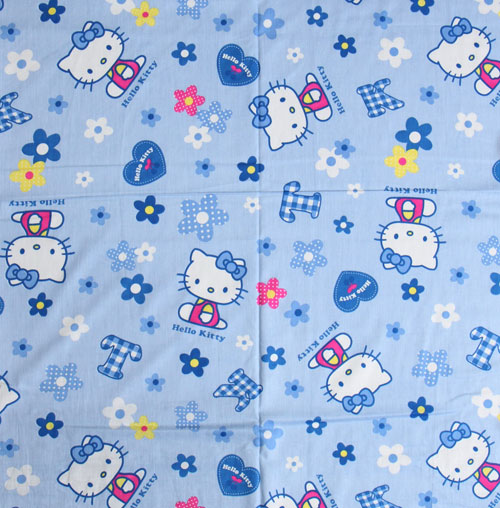 Stoff kawaii Hello Kitty flower Stoff kawaii fabric cute Hello Kitty flower Blumen