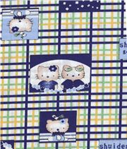 cute kawaii fabric with Hello Kitty and Daniel 0.5m