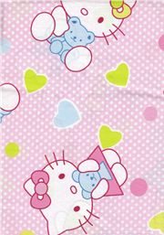 pink cute fabric with Hello Kitty and teddy bear 0.5m