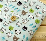 Kawaii Animal Kids Fabric Panda Frog 0.5m