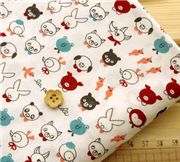 Kawaii Fabric Animal Kids Panda Bunny half yard