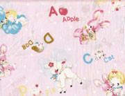 rose kawaii fabric with lamb bunny 0.5m
