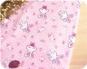 Kawaii Love Bunny Stoff pink Sterne 0,5m