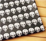 black skull fabric emo rockabilly half yard