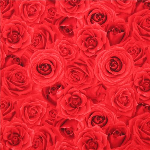 fabric with red rose flower by Timeless Treasures modeS4u
