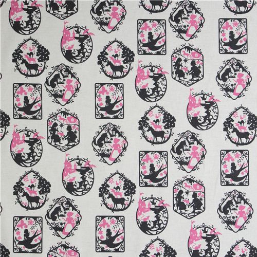 fairy tale canvas Kokka fabric from Japan 2