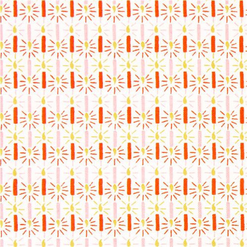 Merry and Bright Collection Festive Candles Fabric