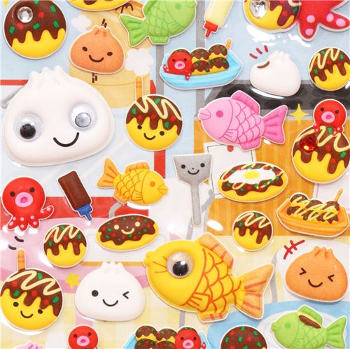 fish and dumpling sponge stickers from Japan - Food Stickers - Sticker ...