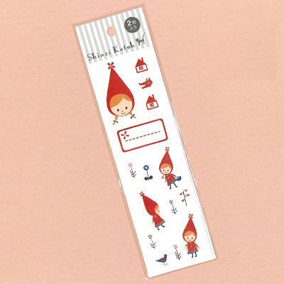 flower Little Red Riding Wolf bird stickers by Shinzi Katoh - modeS4u