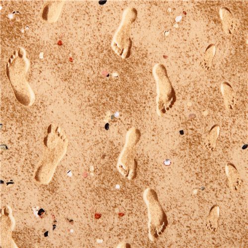 Remnant (25 x 110 cm) - footstep sand beach fabric Landscape Medley Elizabeths Studio