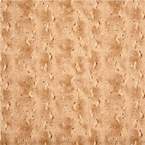 Remnant (25 x 110 cm) - footstep sand beach fabric Landscape Medley Elizabeths Studio 2