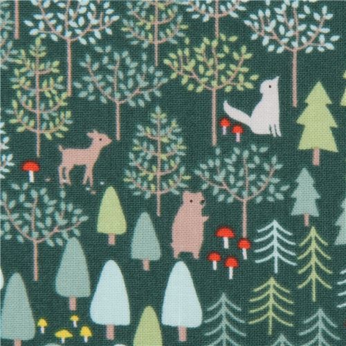 forest fabric with trees and animals by Dear Stella - modeS4u