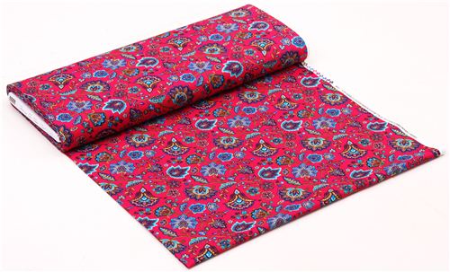 fuchsia Blumen Stoff Miraval Timeless Treasures Fabric by Timeless ...