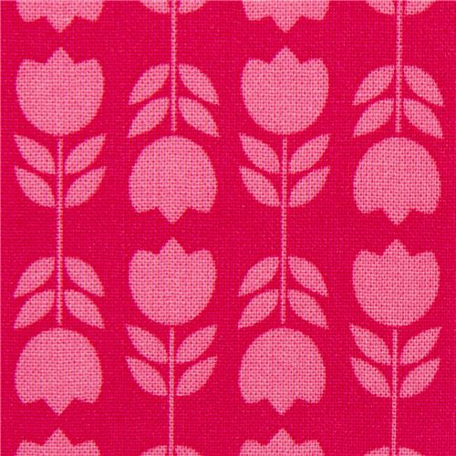 fuchsia Mini Tulpen Stoff von Michael Miller aus den USA Stoff