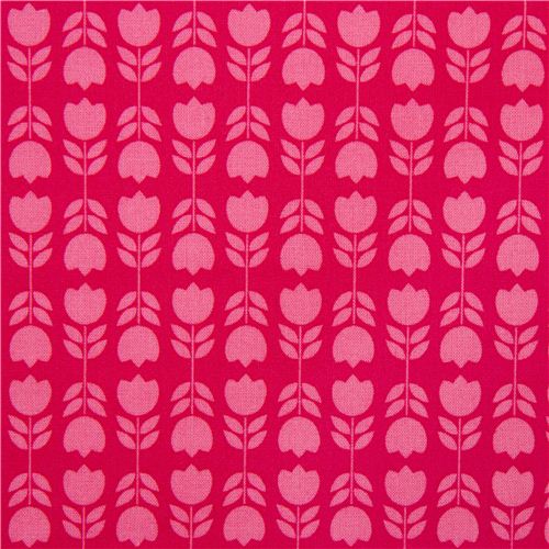 fuchsia Mini Tulpen Stoff von Michael Miller aus den USA 2