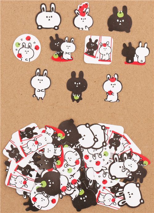 funny apple bunny sticker sack from Japan Sticker Sacks Sticker