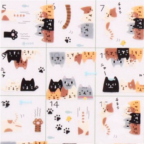 funny cat animal calendar stickers by Q-Lia from Japan - modeS4u