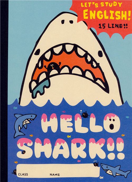 funny great white shark notebook exercise book by Kamio from Japan - modeS4u funny great white shark notebook exercise book by Kamio from Japan - modeS4u