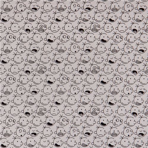 funny grey child face comedy fabric Diary of a Wimpy Kid by Robert Kaufman 4