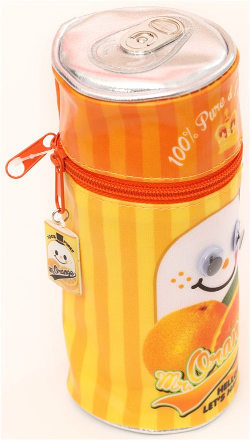 funny round orange juice bottle pencil case from Japan modeS4u