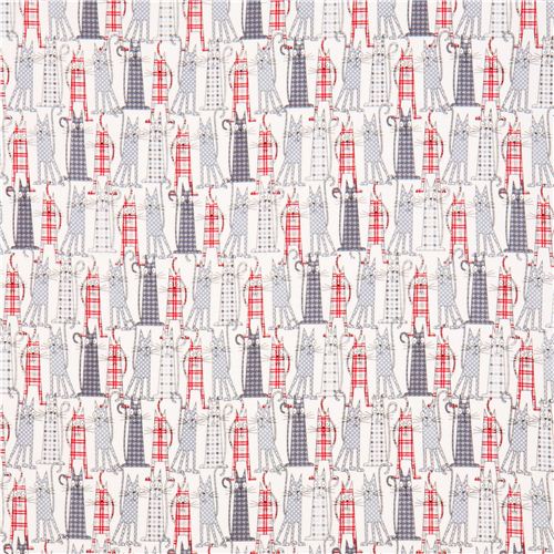 funny white cat animal flannel fabric Timeless Treasures 2