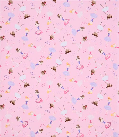 glitter fabric by Timeless Treasures with ballerinas 3