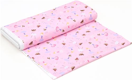 glitter fabric by Timeless Treasures with ballerinas 4