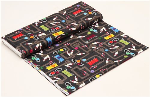 graphite bowling sports fabric by Timeless Treasures USA 3