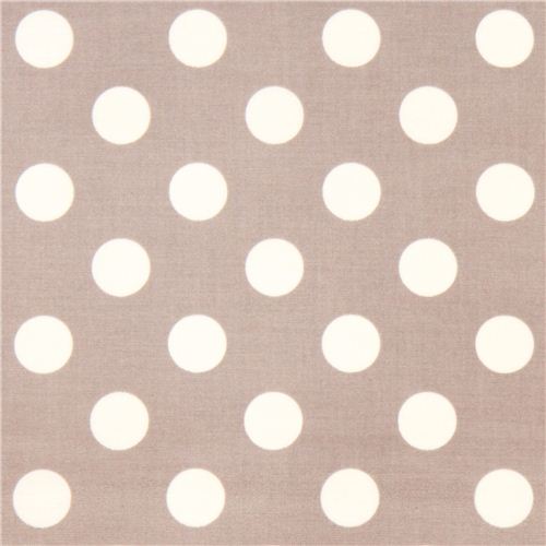 gray Riley Blake polka dot laminate fabric white dots - Dots, Stripes ...