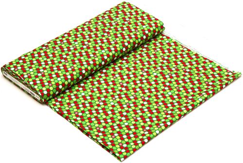 green Christmas fabric dots snowflake Robert Kaufman 3