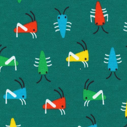 green Cloud 9 colorful insect bug organic knit fabric from the USA ...