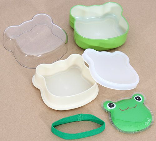 green Frog lacquer Bento Box lunch box cool gel pad - modeS4u