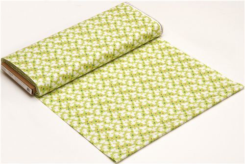 green Riley Blake animal fabric with lamb butterfly Fabric by Riley ...