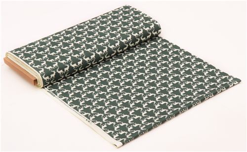 grner Riley Blake Rentiere Hirsch Reh Tier Stoff 'Postcards for Santa' 3