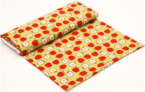 green apple fruit fabric by Robert Kaufman from the USA 3
