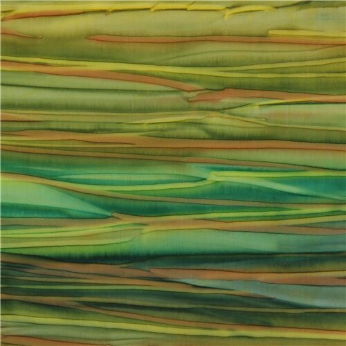 green batik stripe fabric by Robert Kaufman Fabric