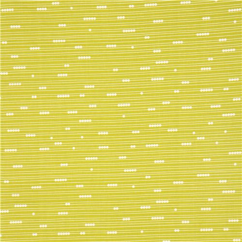 green birch organic fabric from the USA lines dots Abacus 2