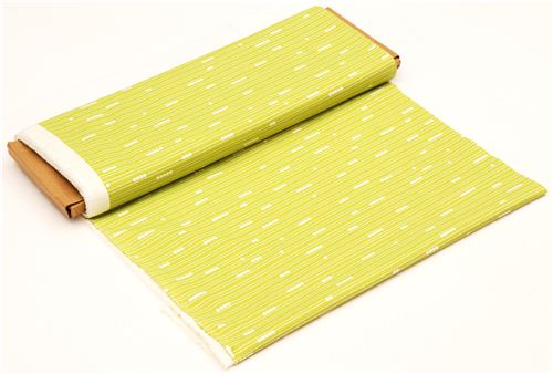 green birch organic fabric from the USA lines dots Abacus 3