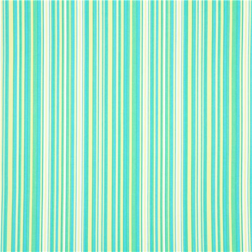 green blue Michael Miller stripes fabric  2