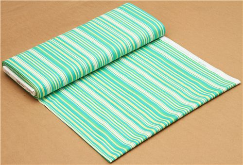 green blue Michael Miller stripes fabric  3