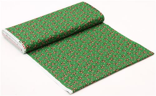 green candy cane Christmas fabric Believe 3