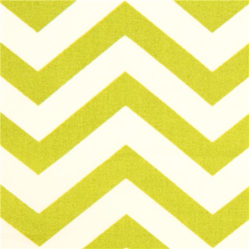green chevron organic fabric by birch from the USA 1