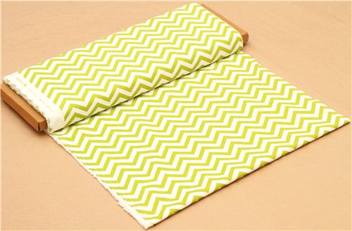 green chevron organic fabric by birch from the USA 3