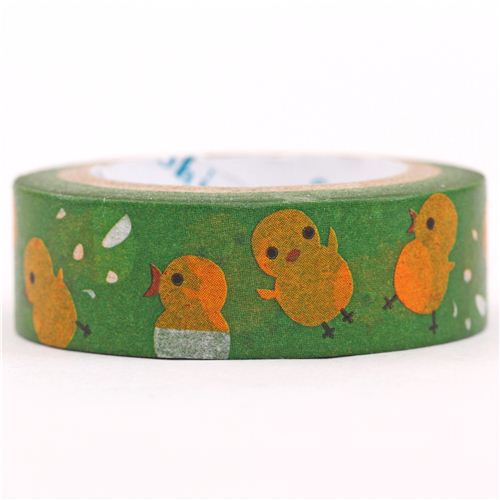 green chick egg Washi Masking Tape deco tape Shinzi Katoh Japan Washi