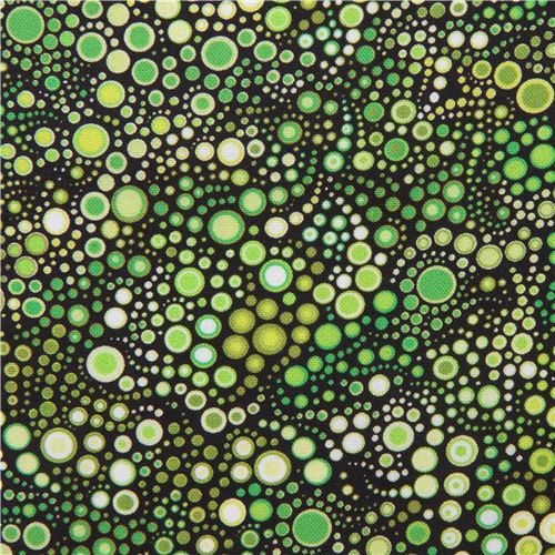 green circle dot bubble fabric Robert Kaufman Effervescence Digital 2