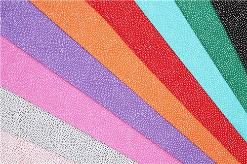 Remnant (42 x 112 cm) - green fabric by Michael Miller with mini white dots 4